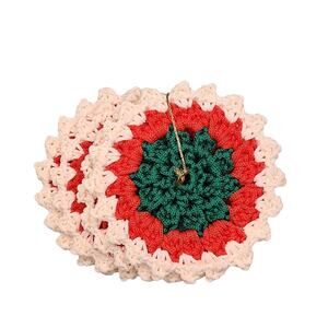 Set of 4 Vintage Crochet Coasters